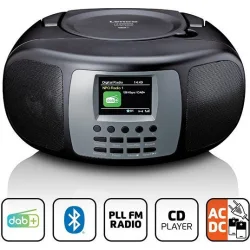 Lenco Φορητό Ηχοσύστημα με Ραδιόφωνο / Bluetooth / CD σε Μαύρο Χρώμα