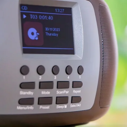 Lenco Φορητό Ηχοσύστημα με Ραδιόφωνο / Bluetooth / CD σε Μαύρο Χρώμα