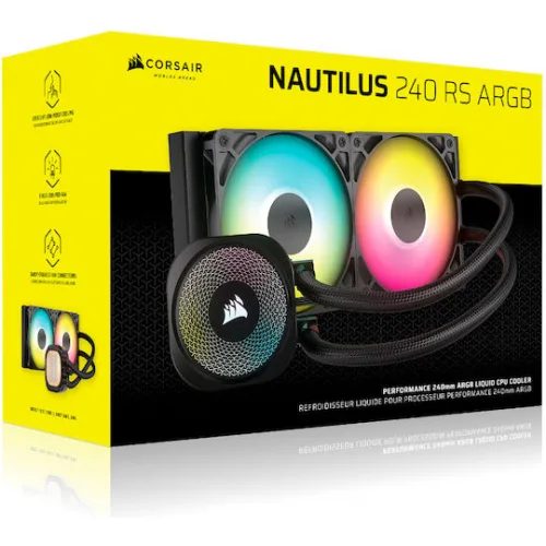Corsair Nautilus 240 RS Υδρόψυξη Επεξεργαστή Διπλού Ανεμιστήρα 120mm για Socket AM4/AM5/1700 με ARGB Φωτισμό