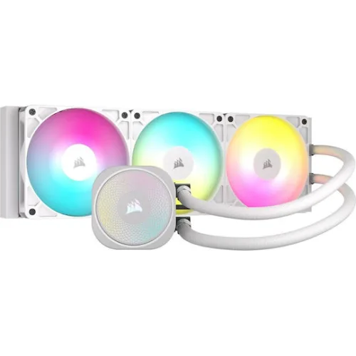 Corsair Nautilus 360 RS Υδρόψυξη Επεξεργαστή Τριπλού Ανεμιστήρα 120mm για Socket AM4/AM5/1700 με ARGB Φωτισμό Λευκή