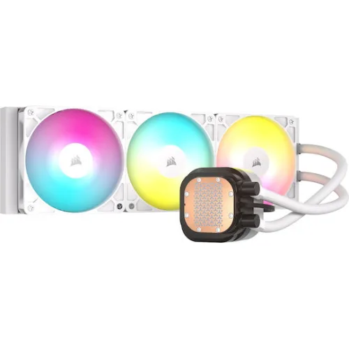 Corsair Nautilus 360 RS Υδρόψυξη Επεξεργαστή Τριπλού Ανεμιστήρα 120mm για Socket AM4/AM5/1700 με ARGB Φωτισμό Λευκή