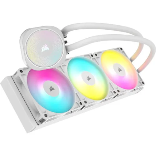Corsair Nautilus 360 RS Υδρόψυξη Επεξεργαστή Τριπλού Ανεμιστήρα 120mm για Socket AM4/AM5/1700 με ARGB Φωτισμό Λευκή