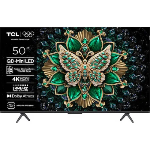 TCL Smart Τηλεόραση 50" 4K UHD Mini LED C6K HDR (2025) 50C6K