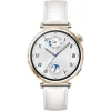 Huawei Watch GT 5 41mm Αδιάβροχο με Παλμογράφο (White Leather Strap)