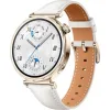 Huawei Watch GT 5 41mm Αδιάβροχο με Παλμογράφο (White Leather Strap)