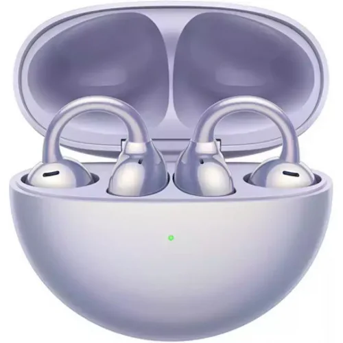 Huawei FreeClip Earbud Bluetooth Handsfree Ακουστικά με Αντοχή στον Ιδρώτα και Θήκη Φόρτισης Μωβ