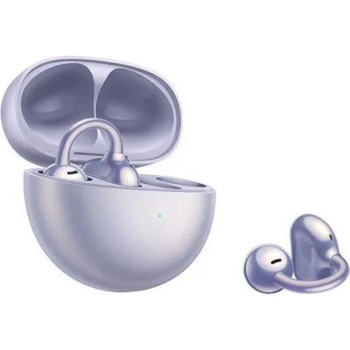 Huawei FreeClip Earbud Bluetooth Handsfree Ακουστικά με Αντοχή στον Ιδρώτα και Θήκη Φόρτισης Μωβ