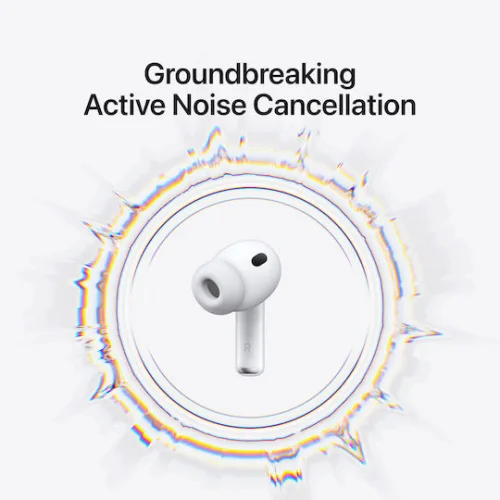 Apple AirPods Pro 3 In-ear Bluetooth Handsfree Ακουστικά με Αντοχή στον Ιδρώτα και Θήκη Φόρτισης Λευκά