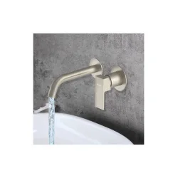 Bruno Σετ Μίκτης & Στόμιο Εντοιχισμού για Νιπτήρα Ασημί 5210131096154