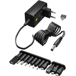 Goobay Ρυθμιζόμενο Universal Τροφοδοτικό 4.5 1A 4.5W με σετ βυσμάτων (64568)