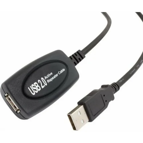 Powertech USB 2.0 Cable USB-A male - USB-A female Μαύρο 25m CAB-U056