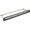 Powertech Patch Panel Keystone για Rack 1U 19" 24 Θυρών Μαύρο