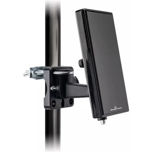 Powertech PT-1005 Εσωτερική Κεραία Τηλεόρασης (Απαιτεί Τροφοδοσία) Μαύρη