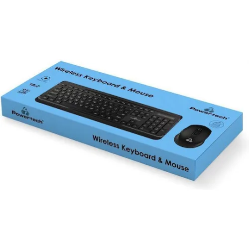 Powertech PT-1060 Ασύρματο Σετ Πληκτρολόγιο & Ποντίκι Ελληνικό