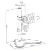 Brateck Βάση Γραφείου Οθόνης έως 32" (LDT66-T01)