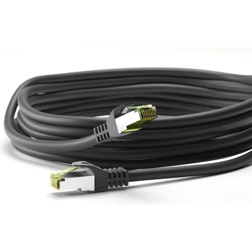 Goobay S/FTP Cat.8.1 Καλώδιο Δικτύου Ethernet 10m Μαύρο 0τμχ