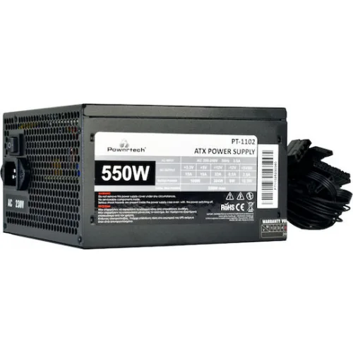 Powertech PT-1102 550W Μαύρο Τροφοδοτικό Υπολογιστή Full Wired