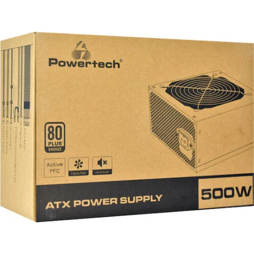 Powertech PT-1102 550W Μαύρο Τροφοδοτικό Υπολογιστή Full Wired