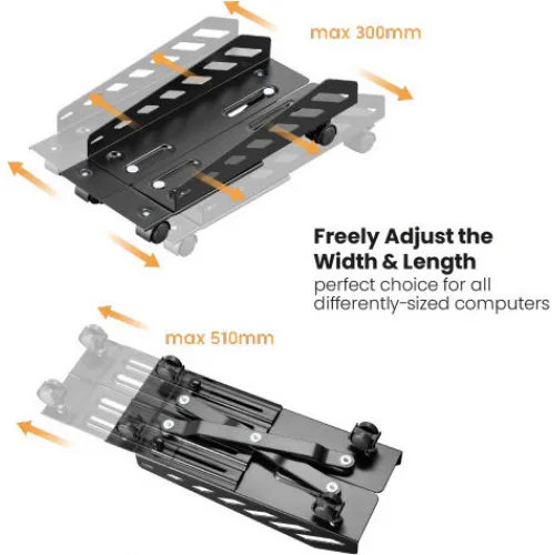 Brateck Βάση Δαπέδου Υπολογιστή με Ροδάκια (CPB-24)