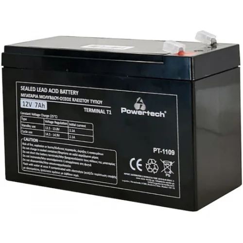 Powertech T1 Μπαταρία UPS με Χωρητικότητα 7Ah και Τάση 12V