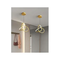 Powertech Κρεμαστό Φωτιστικό Χρυσό LED με Φυσικό Λευκό Φως 22x22x100εκ.