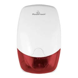 Powertech Σειρήνα Συναγερμού Μπαταρίας Εξωτερικού Χώρου 110dB με Κόκκινο Φως 7.5x21.5εκ.