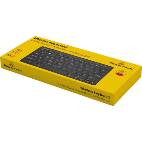 Powertech PT-1153 Ασύρματο Bluetooth Πληκτρολόγιο Ελληνικό