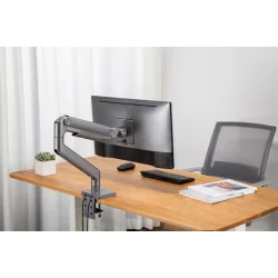Brateck LDT74-C012UC Βάση Γραφείου Οθόνης έως 49" με Βραχίονα Γκρι