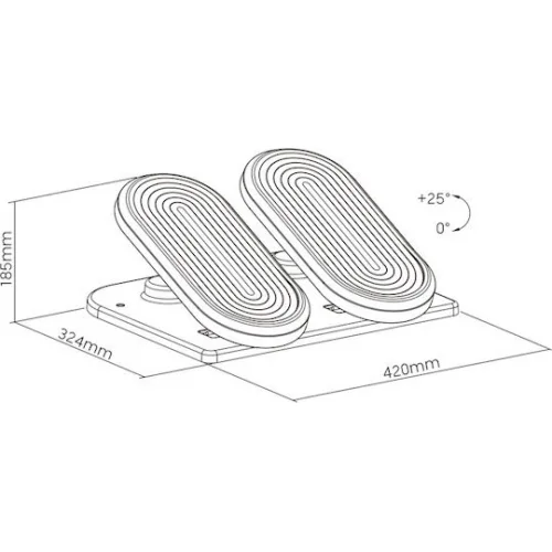 Brateck Υποπόδιο Γραφείου Μ34.6xΒ42xΥ18.5εκ.
