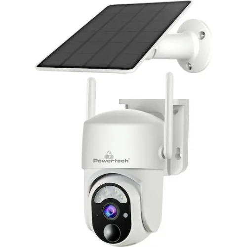 Powertech PT-1177 IP Κάμερα Παρακολούθησης Wi-Fi Full HD+ 4MP Αδιάβροχη Μπαταρίας με Αμφίδρομη Επικοινωνία και Φακό 2.8mm