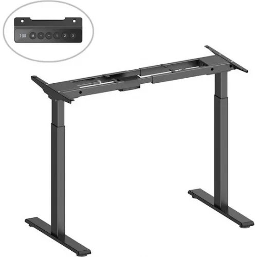 Brateck Πτυσσόμενος Σκελετός Επίπλου από Μέταλλο Κατάλληλος για Γραφείο Μαύρο 145x60x70cm