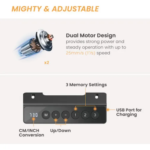 Brateck Πτυσσόμενος Σκελετός Επίπλου από Μέταλλο Κατάλληλος για Γραφείο Μαύρο 145x60x70cm