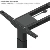 Brateck Πτυσσόμενος Σκελετός Επίπλου από Μέταλλο Κατάλληλος για Γραφείο Μαύρο 145x60x70cm