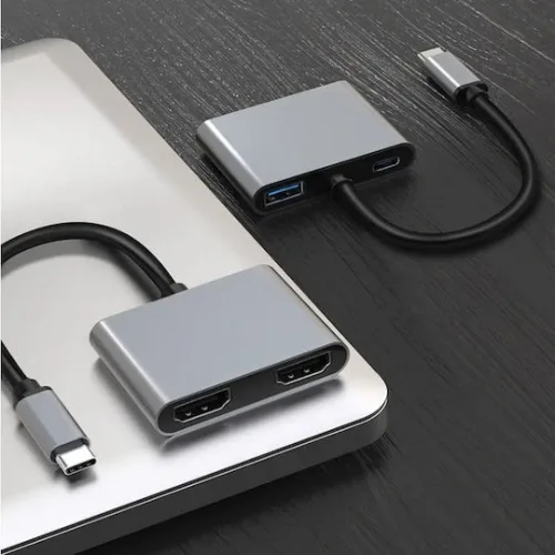 Powertech PTH-113 USB-C Docking Station με HDMI 4K PD Γκρι Powertech PTH-113 USB-C Docking Station με HDMI 4K PD Γκρι