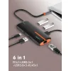 Ldnio USB 3.0 Hub 4 Θυρών με σύνδεση USB-C / Ethernet Λευκό (DS-26U)