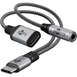 Goobay Μετατροπέας USB-C male σε 3.5mm female Γκρι (74524)