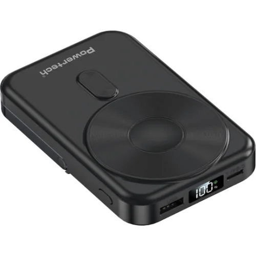 Powertech MagSafe Power Bank 10000mAh 22.5W με Θύρα USB-A και Θύρα USB-C Power Delivery / Quick Charge 3.0 Μαύρο