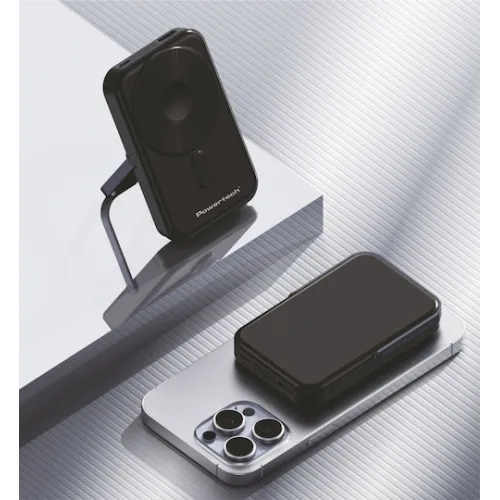 Powertech MagSafe Power Bank 10000mAh 22.5W με Θύρα USB-A και Θύρα USB-C Power Delivery / Quick Charge 3.0 Μαύρο