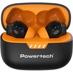 Powertech PT-1431 In-ear Bluetooth Handsfree Ακουστικά με Θήκη Φόρτισης Μαύρα
