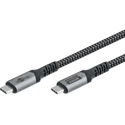 Goobay USB 3.0 Cable USB-C male - USB-C / DisplayPort 240W Γκρι 1.5m (74212)