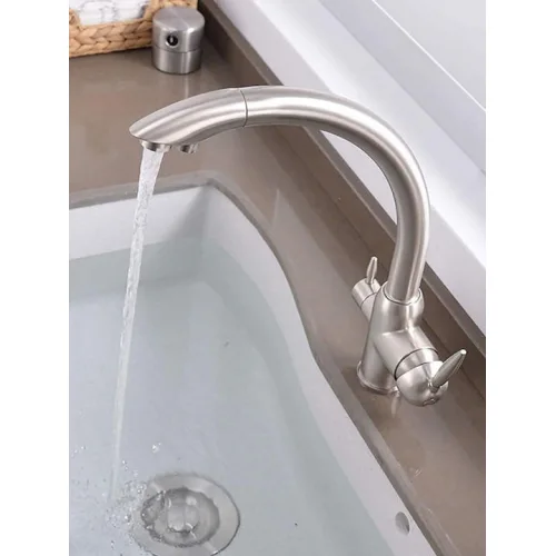 Bruno Μπαταρία Κουζίνας Πάγκου Ασημί