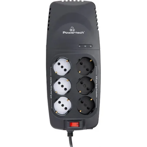 Powertech PT-1496 UPS 2000VA 1000W με 6 Schuko Πρίζες