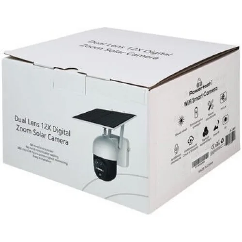 Powertech PT-1497 Κάμερα Παρακολούθησης 4G Full HD+ 3MP Αδιάβροχη Μπαταρίας με Αμφίδρομη Επικοινωνία και Φακό 3.6mm