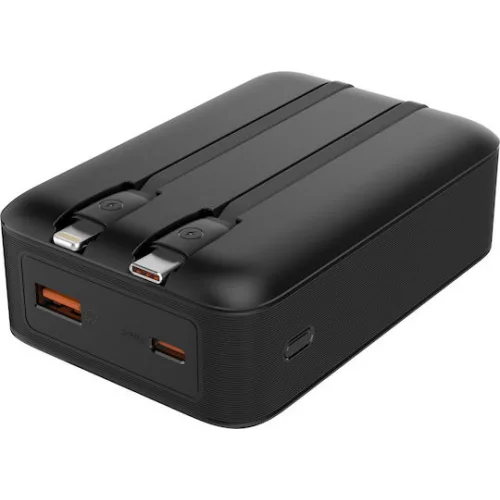 Powertech PT-1504 Power Bank 20000mAh 22.5W με Θύρα USB-A Power Delivery / Quick Charge 4.0 Μαύρο