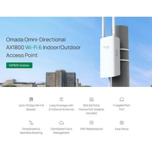 TP-LINK AX1800 Access Point Dual Band (2.4 & 5GHz)