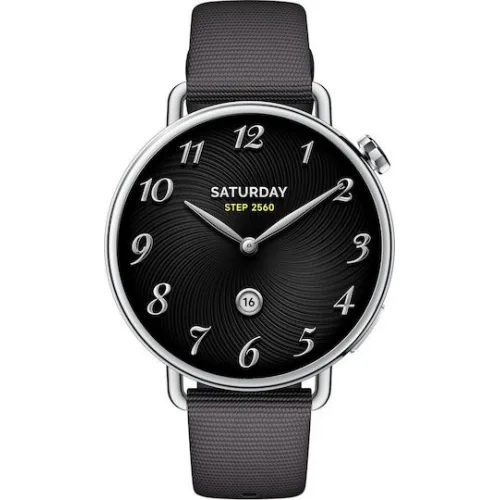 Xiaomi Watch S4 Aluminium 41mm Αδιάβροχο με Παλμογράφο (Μαύρο)