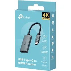 TP-LINK Μετατροπέας USB-C / HDMI male σε HDMI / USB-C female Γκρι 1τμχ UA520C