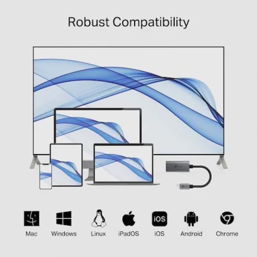TP-LINK Μετατροπέας USB-C / HDMI male σε HDMI / USB-C female Γκρι 1τμχ UA520C