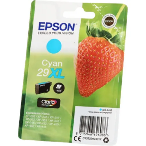 Epson 29XL Γνήσιο Μελάνι Εκτυπωτή InkJet Κυανό (C13T29924010 C13T29924012)