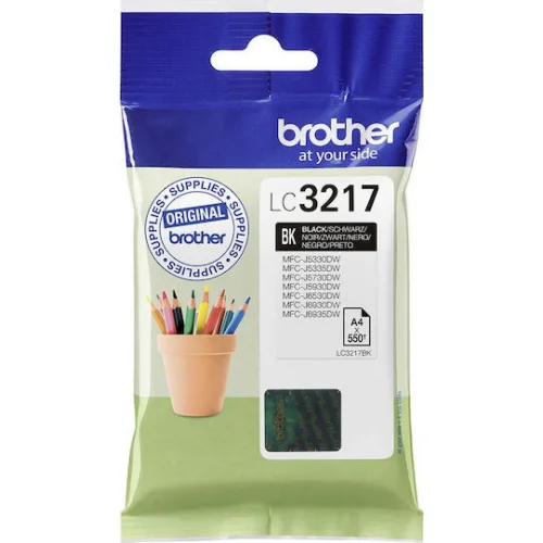 Brother LC3217 Γνήσιο Μελάνι Εκτυπωτή InkJet Μαύρο (LC-3217BK)